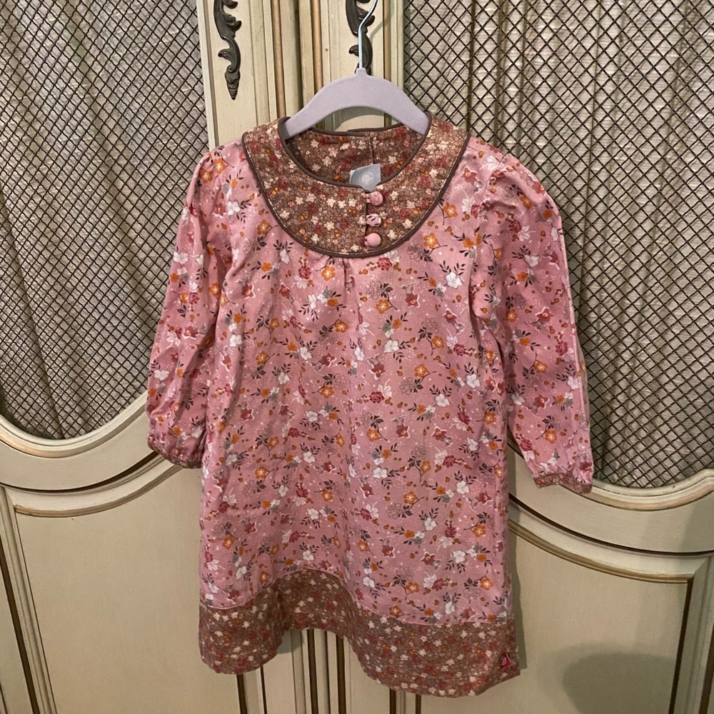 Petit Bateau Pink Floral Kids Dress